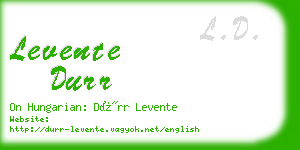 levente durr business card